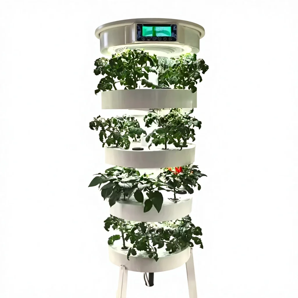 Small Vertical Hydroponic System Pump Grow Lights for Indoor Garden Plant Cabinets Automatic Watering Aquaponic