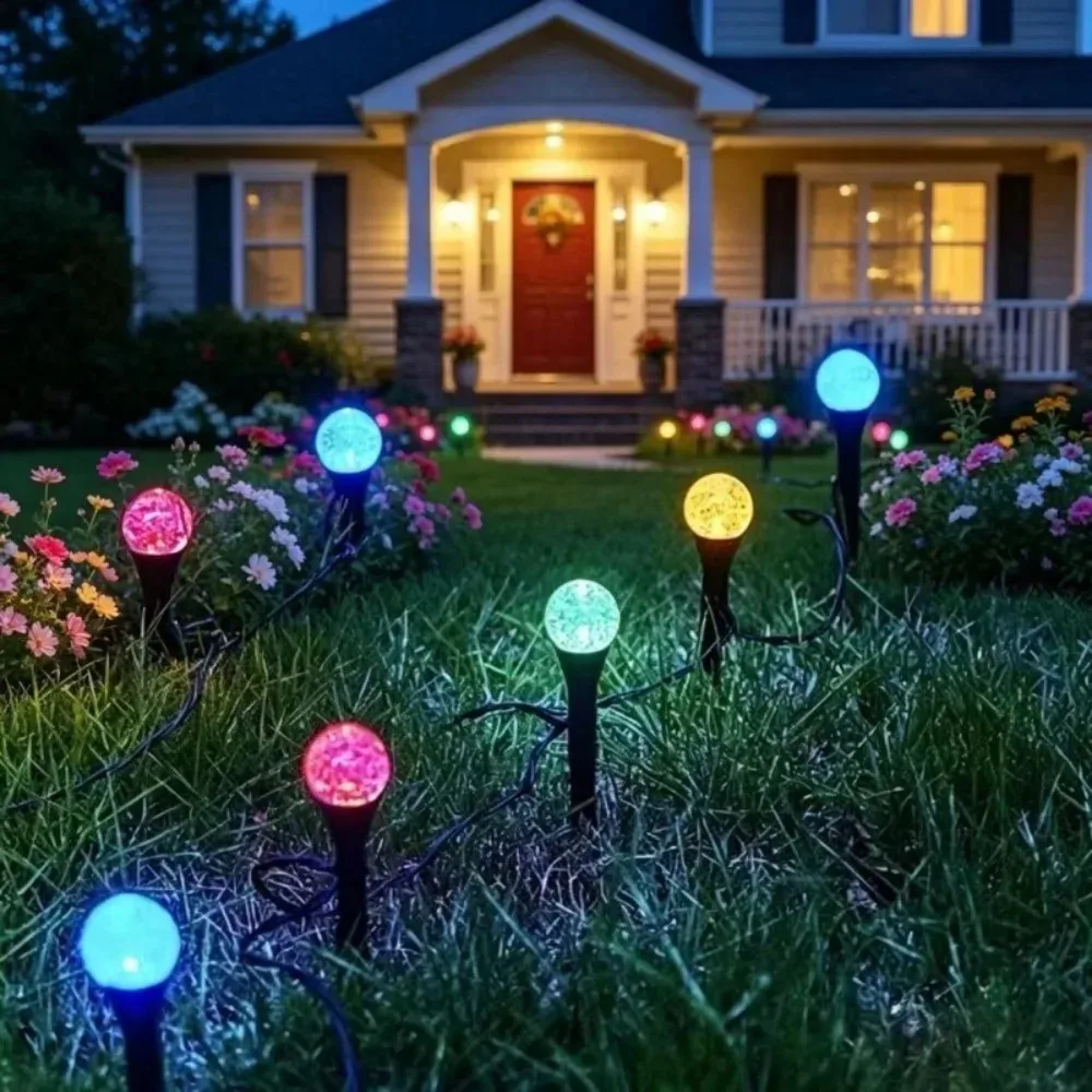 Solar 5M 20LED Waterproof Lawn String Lights Outdoor Landscape Lamp for Garden Yard Path Christmas Holiday Party Decoration