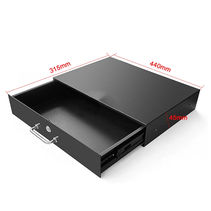 19-Inch Network Server Cabinet 1U/2U Drawer Cabinet Accessories Aviation Case Telescopic Microphone Drawer Flight Case Hardware