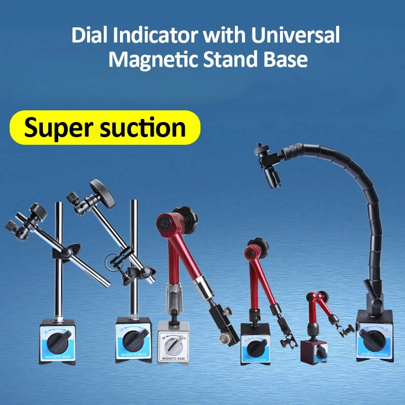 Magnetic Base with Fine Adjustment Universal Large Dial Test Indicator Gauge Magnetic Stand Holder For Equipment Calibration