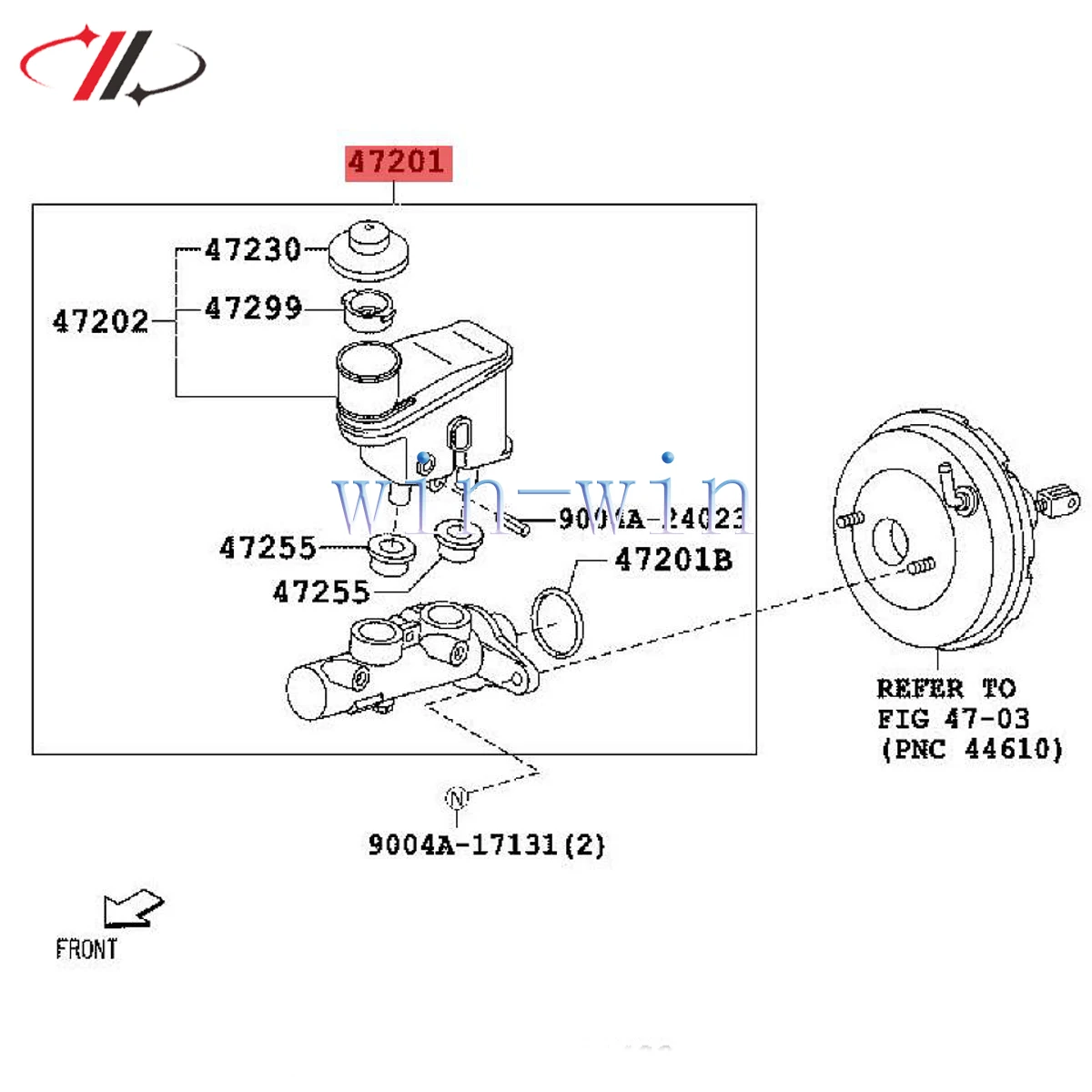 Intervalles principaux de frein de haute qualité, Toyota AVANZA 2006-2015, 47201rer Z090 47201rer Z140 47201BZ090 47201BZ140