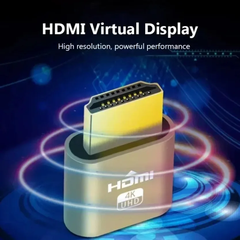 HDMI‑Compatible 4K Dummy Plug DP VGA DVI Mini DP Virtual Monitor Headless Ghost Display Emulator EDID Adapter for Mining Rig