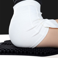 Car Silicone Cushion Breathable Massage Seat Pad For Car Truck Wheelchair Office Chair Black Auto Interior Comfortable Support