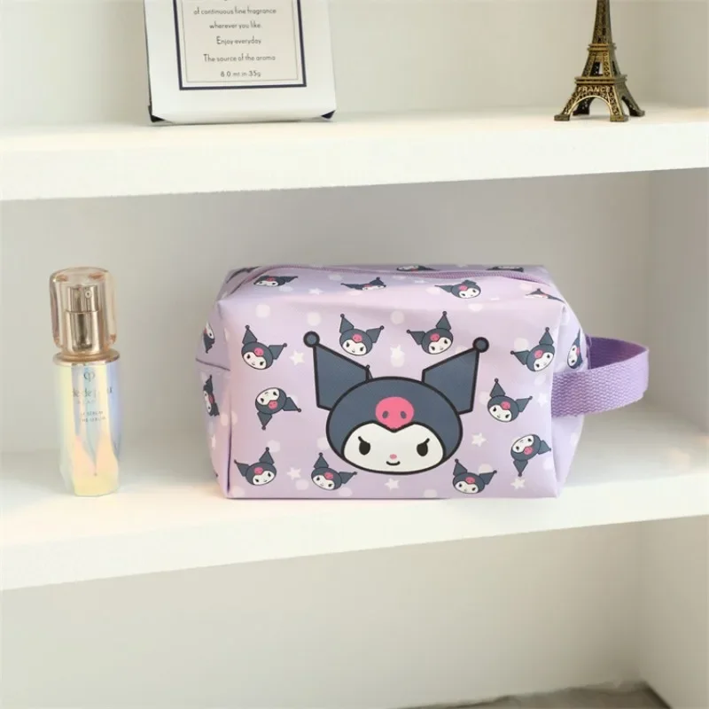 Kawaii Sanrio Hangyodon Kuromi Hello Kitty Cosmetic Bag Cute Cartoon Pencil Case Portable Girly Heart High Capacity Pencil Case