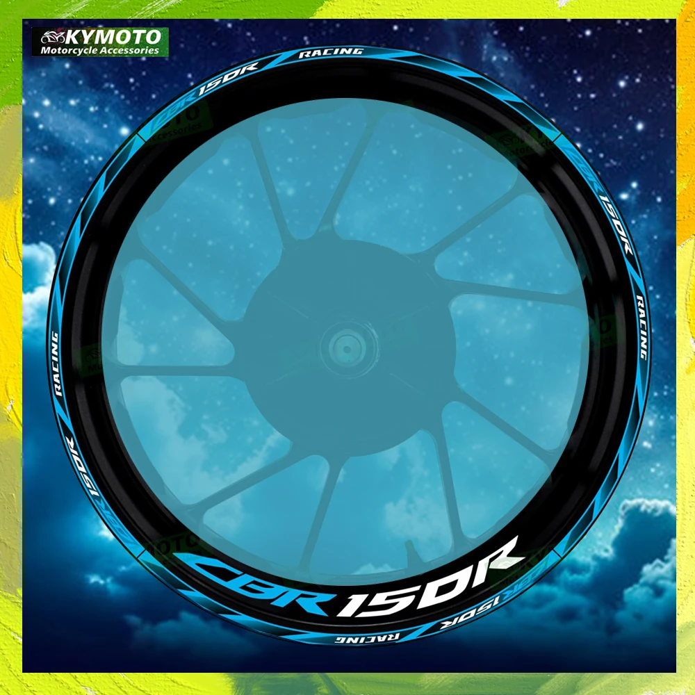 

Для Honda CBR150R CBR 150R светоотражающее колесо мотоцикла 17-дюймовая наклейка гоночный обтекатель колеса наклейка обод полоса лента наклейка наклейка
