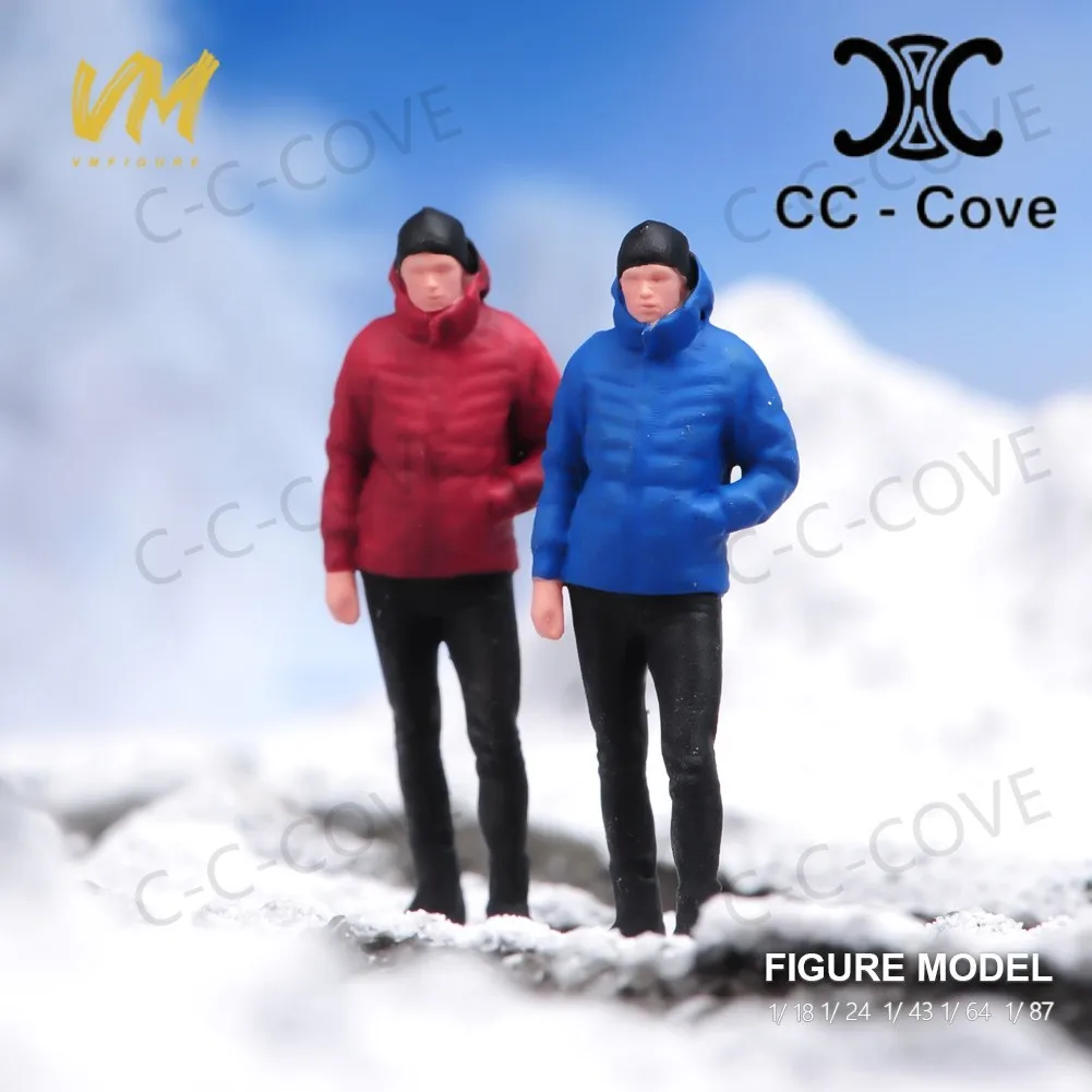 

Painted Miniatures 1/18 1/24 1/43 1/64 1/87 A Man Wearing A Hooded Down Jacket Unpainted Figure Model Toys Gift View Decoration