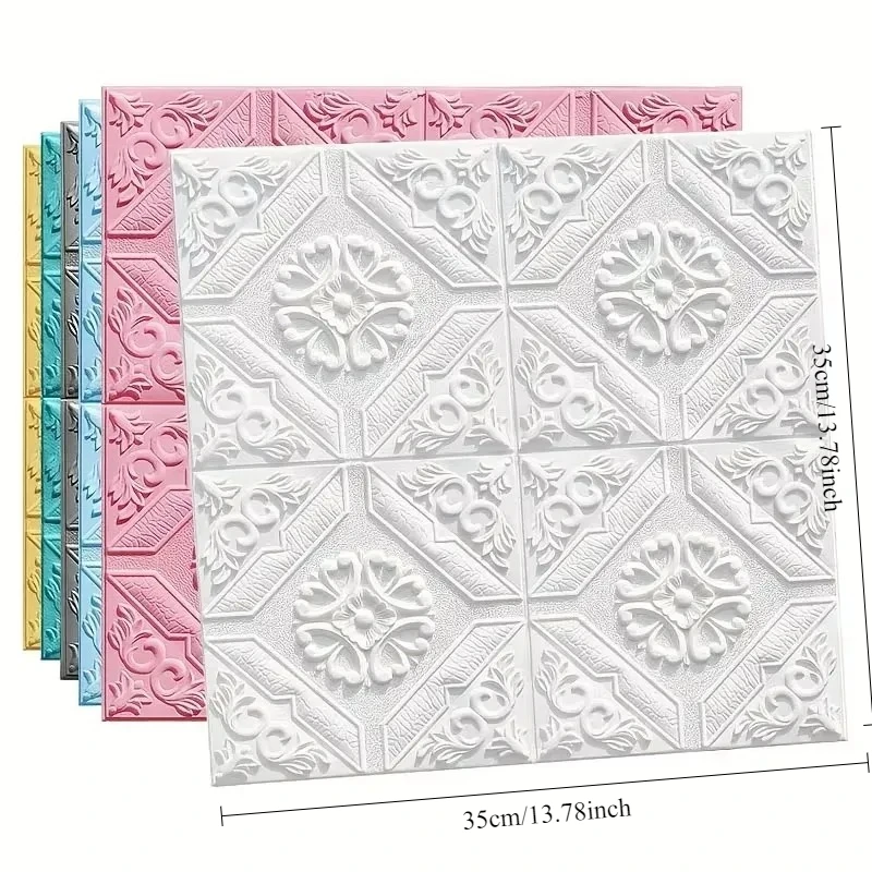 

Decorative waterproof moisture-proof mildew proof modern style self-adhesive 35cm * 35cm wallpaper bedroom background wall