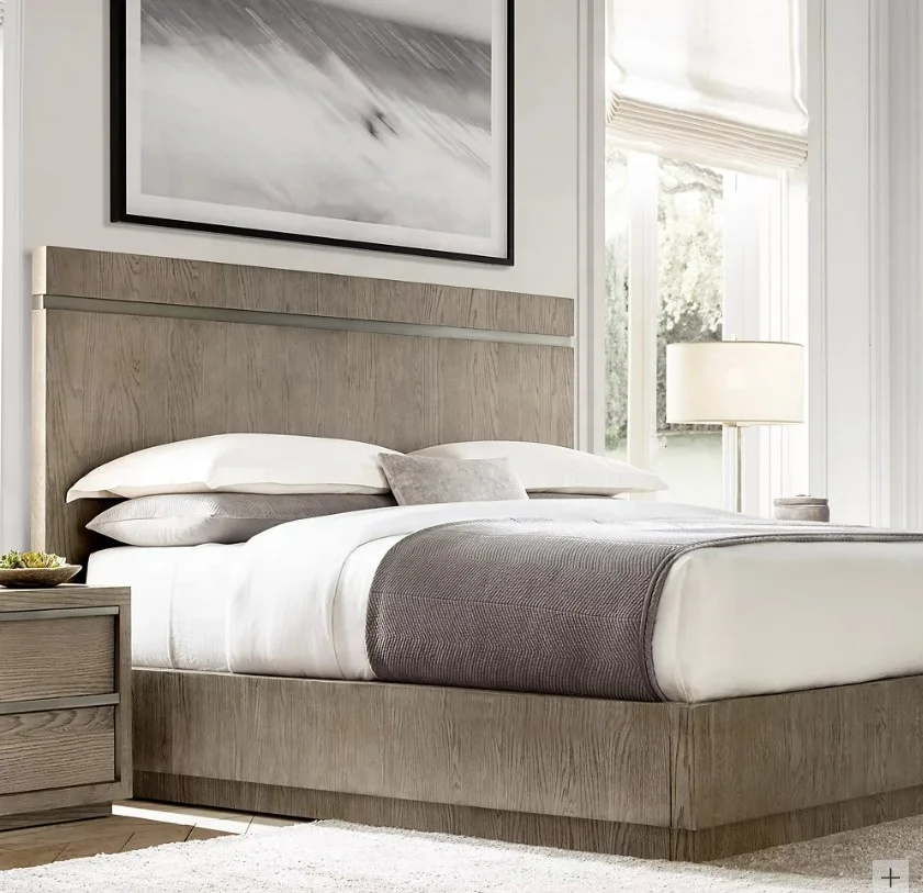 

Luxury Modern Home Furniture Hotel Bed Living Room Reclaimed Panel Bed