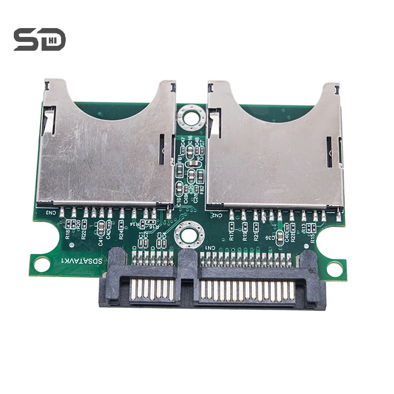 Dual SD To SATA Hard Disk Adapter Card Industrial-grade SD To Serial Port Hard Disk Board Support RAID 0 High-speed Stable