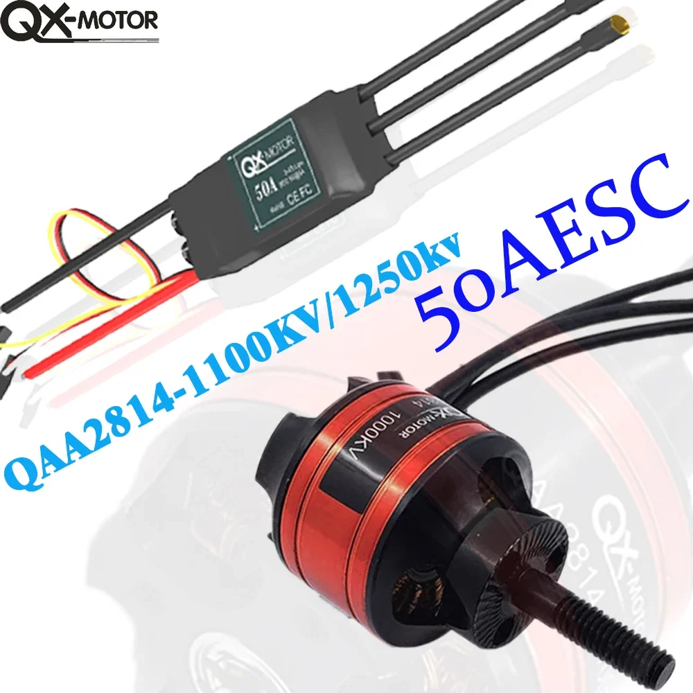 

QAA2814 1100/1250kv Brushless Motor 4S CW CCW With 50A ESC For RC 3D Fixed-wing Airplane Accessory Qx-motor