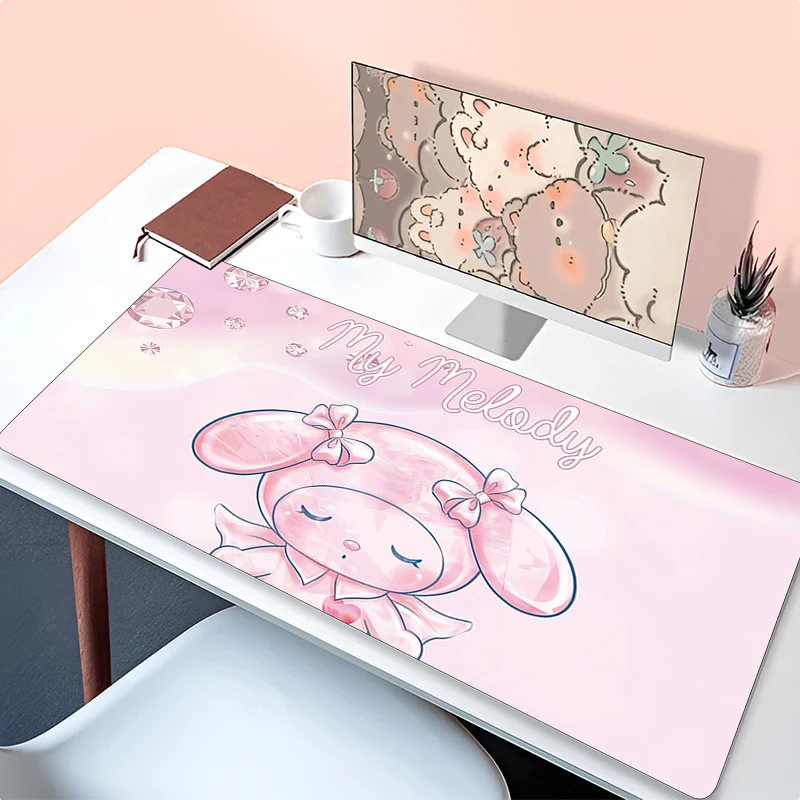 

Large Mouse Pad S-sanrio Gamer Keyboard pink Kawaii Mousepad Pc Computer Desk Mat Gaming Pad Mouse Mats For CS GO LOL 900x400