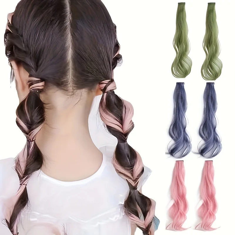 Children's Colorful Wig Clip Princess Hair Accessories Sweet Cool Hair Decorations For Girls Kids Extension image 4
