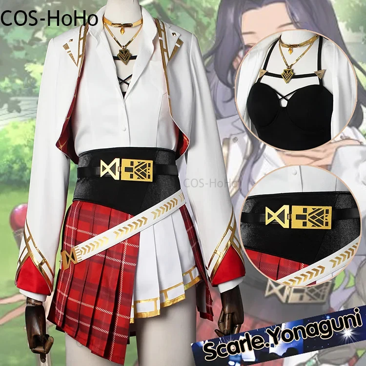 COS-HoHo Vtuber Nijisanji EN ILUNA Scarle Yonaguni Game Suit Gorgeous Uniform Cosplay Costume Halloween Party Role Play Outfit