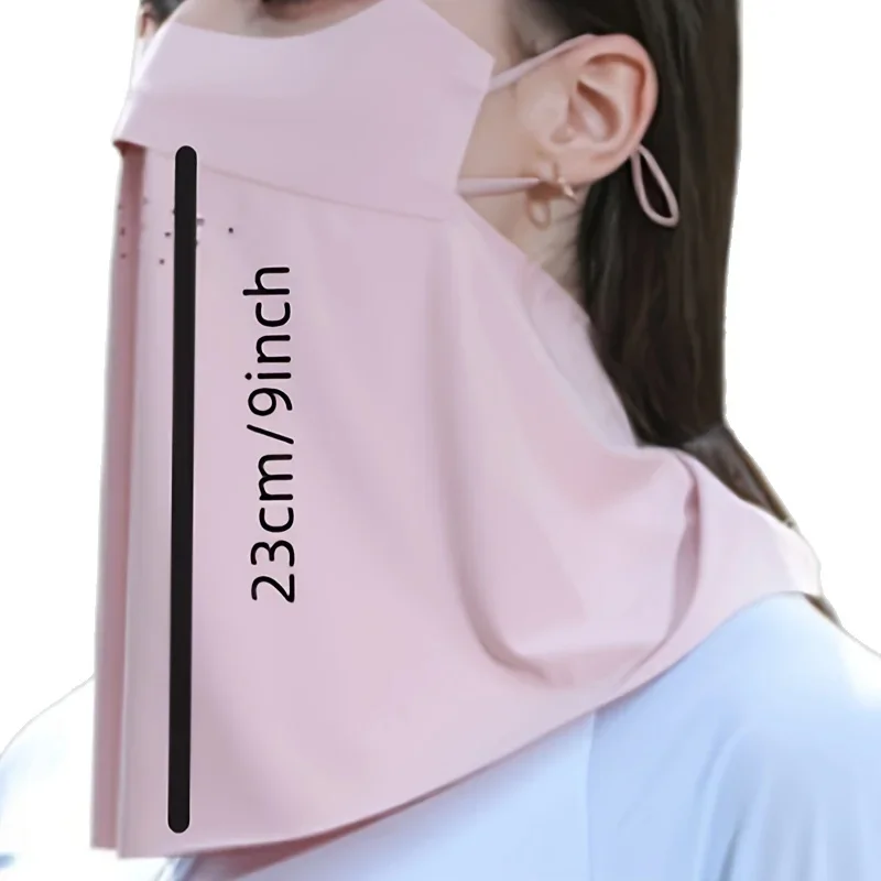 2025 New Women's Long Neck Riding Sunscreen Mask with High Beauty UV Protectio Eye Glacial Ice Silk Mask Sunscreen Mask