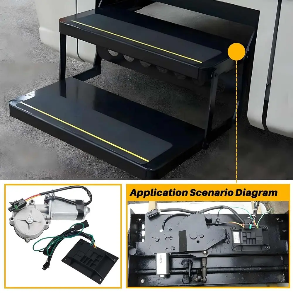 301702 وحدة التحكم في خطوة دخول RV ومجموعة محرك خطوة دخول RV 300-1406 مناسبة للمنزل المتنقل RV ومركبات النقل، لـ St #6