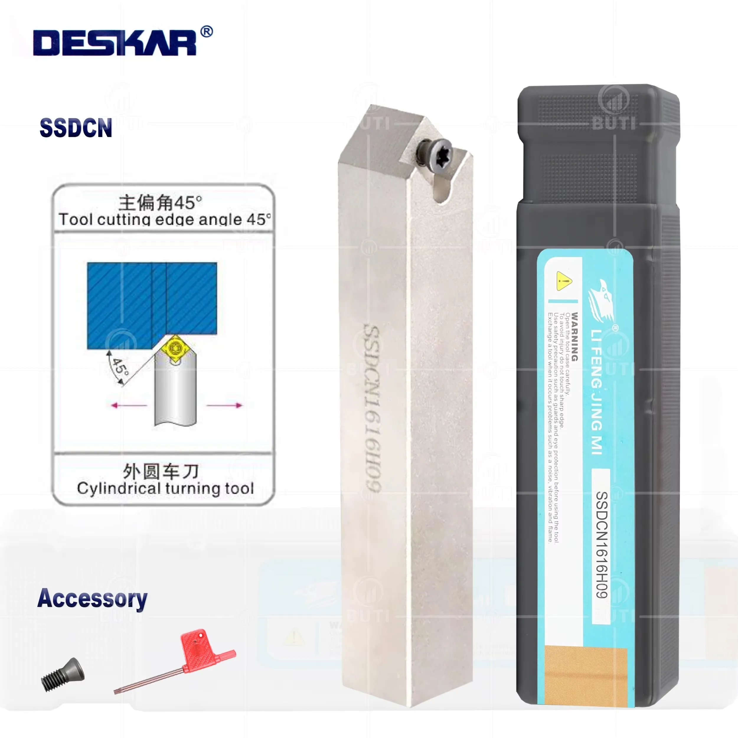 

DESKAR 100% оригинал SSDCN1010H09/1212F09/1616H09/2020K12/2525M12 Токарный станок с ЧПУ, белые держатели инструментов для вставок SCMT