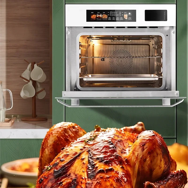 60L Large-Capacity Electric Steam Oven, Single-Door Household Oven, Built-In Baking Oven, Steam/Bake/Air Fryer 220V(Customized) view 3