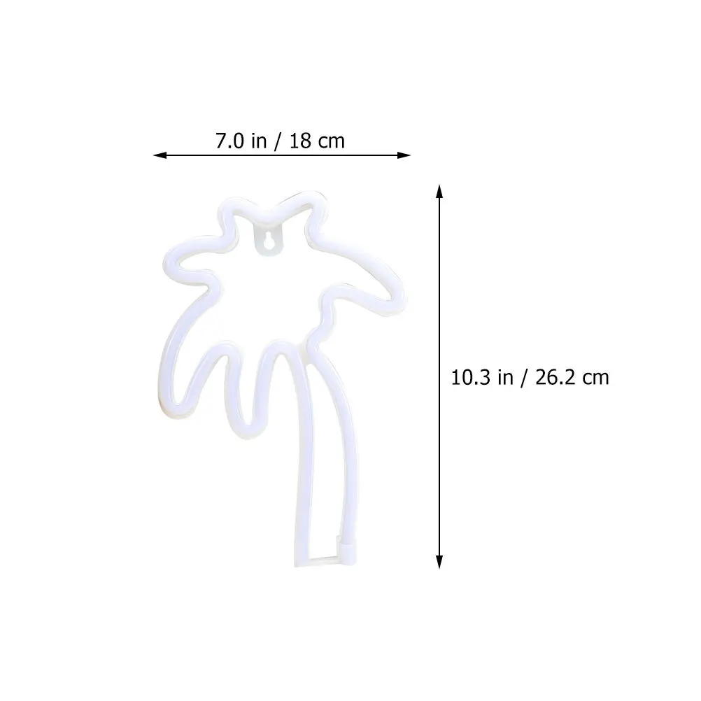 مصباح نيون على شكل شجرة النخيل USB أو ضوء ديكور يعمل بالطاقة لتزيين جدران الغرفة وإضاءة ليلية للجو الجمالي #6
