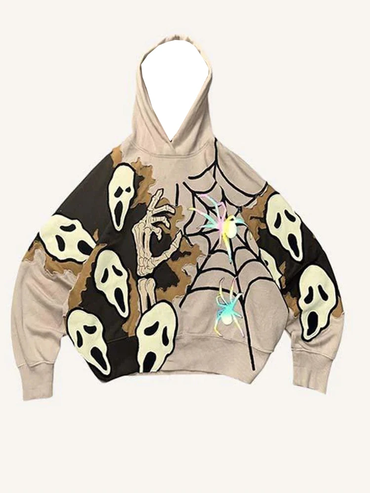Neuheit Herbst/Winter 2026: Amerikanischer Hip-Hop-Stil 3D-Skelett-Print Hochwertiger Hoodie Perfekt für den Alltag – Detail 12
