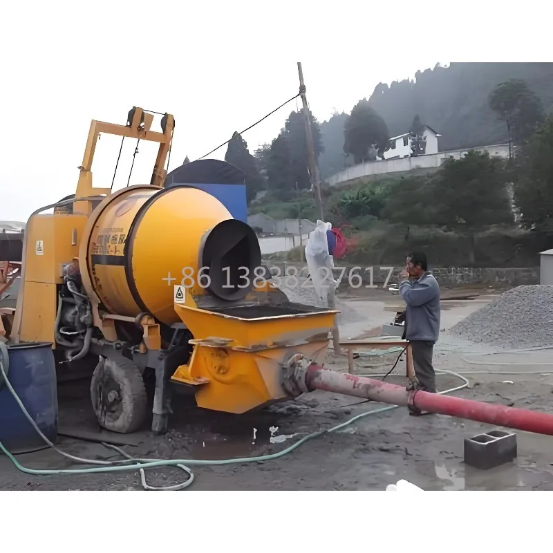 Construction and Building Machinery Small Mini Diesel Pump Cement Concrete Mixer Pump for Sale Electric Provided Pump Truck 3200 view 5