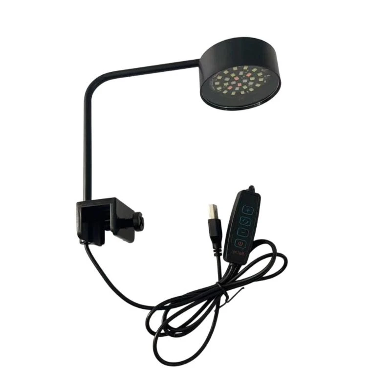 

USB Fishtanks Lighting Lamp With Color Changing Mode Clamp Design For Small Aquariums Water Plant Health Growth