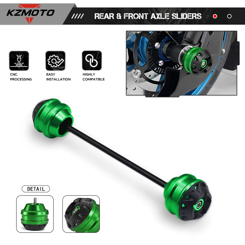 

2023 Front Axle Fork Crash Sliders Protector Cap For NINJA1000 NINJA650 ninja1000 1000SX ninja650 Motorcycle Wheel Protection