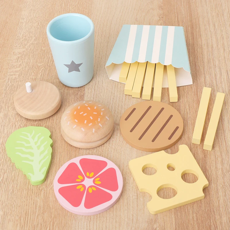 DIY Montessori Toys Simulation Kitchen Pretend Play Salad Cooking Cut Food Set Early Education Toys GiftsFor Children Kids Girl