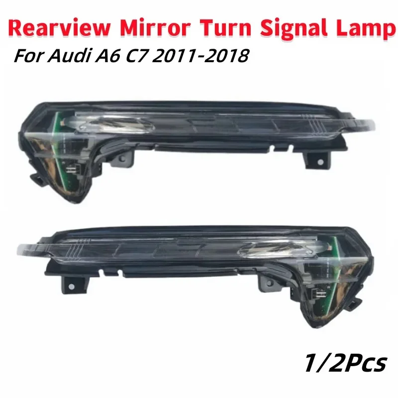 

Автомобильный правый левый боковой сигнал поворота для зеркала заднего вида лампа индикатора заднего вида Fior Audi A6 C7 2011-2018