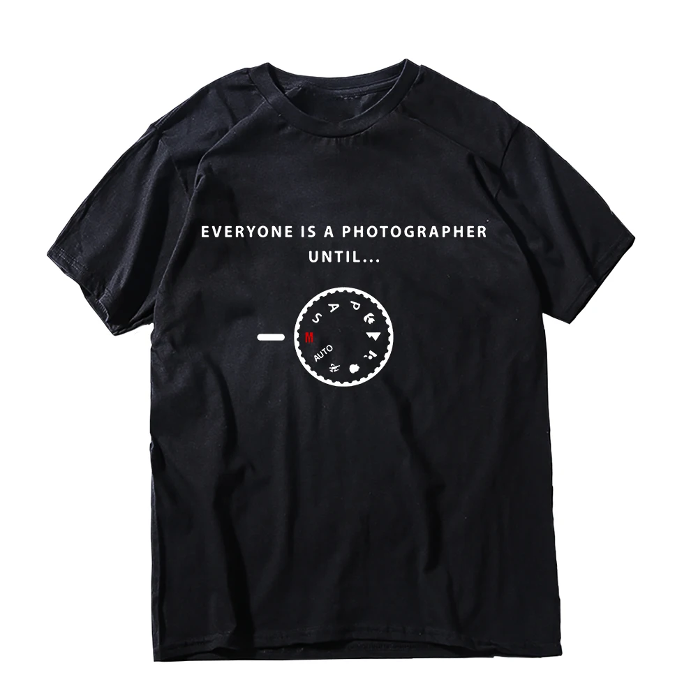 Coolmind YL001 High-grade Quality 100% Cotton Unisex T-shirt Big size All-Cotton PHOTOGRAPHER printed men tshirt cool tee