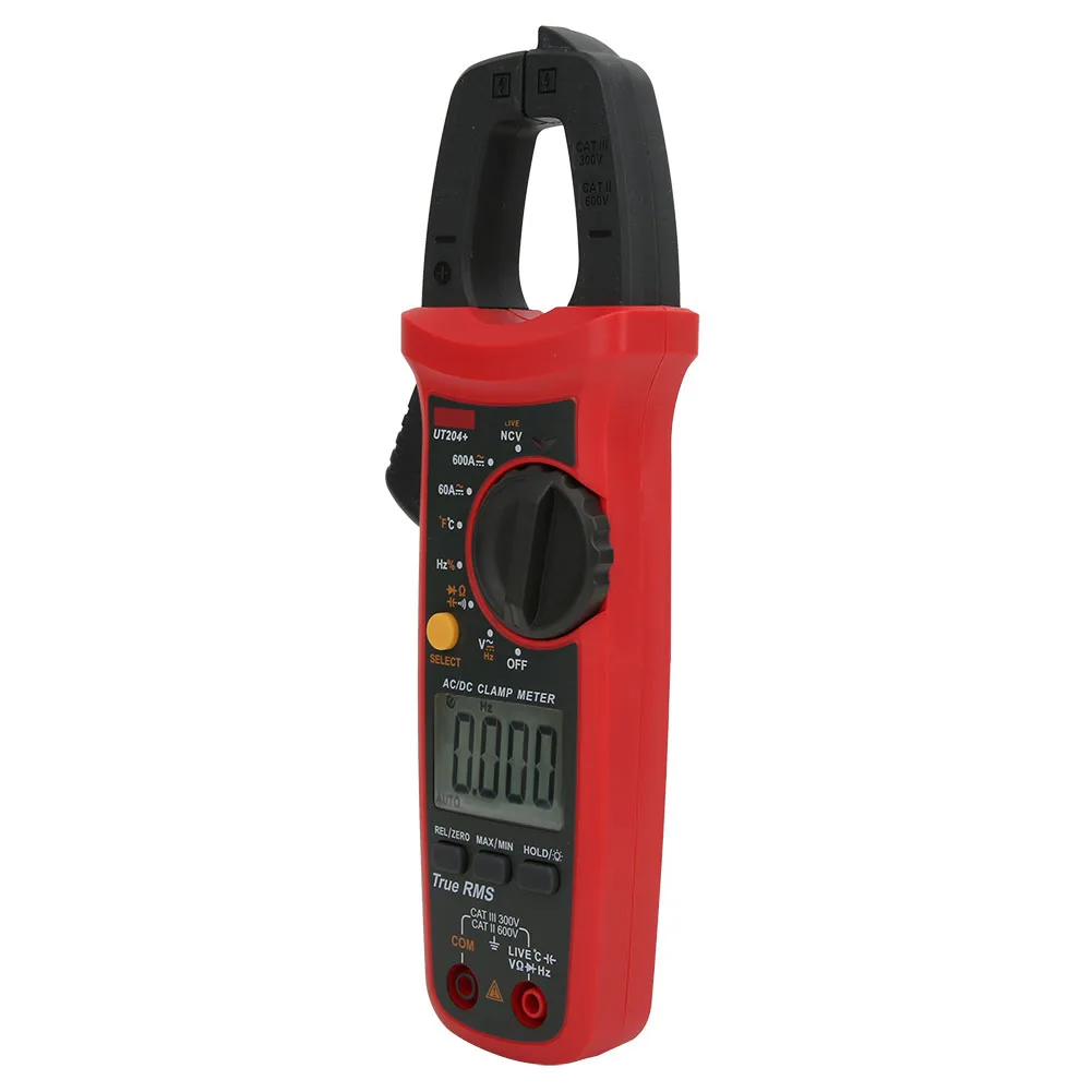 T UT204+ Handheld Digitale Stroomtang Auto Range True RMS AC/Spanning Stroom Weerstand Capaciteit Tester Stroomtang