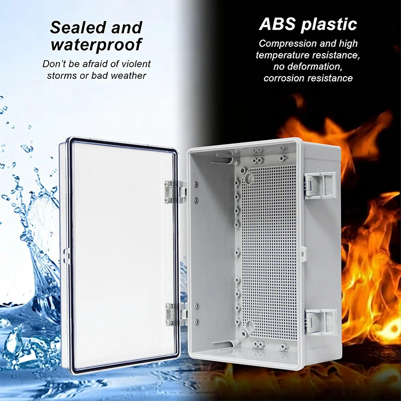 IP66 Outdoor Waterproof Distribution Box Electrical Plastic Enclosure ABS Power Junction Box for Electric Instrument Project