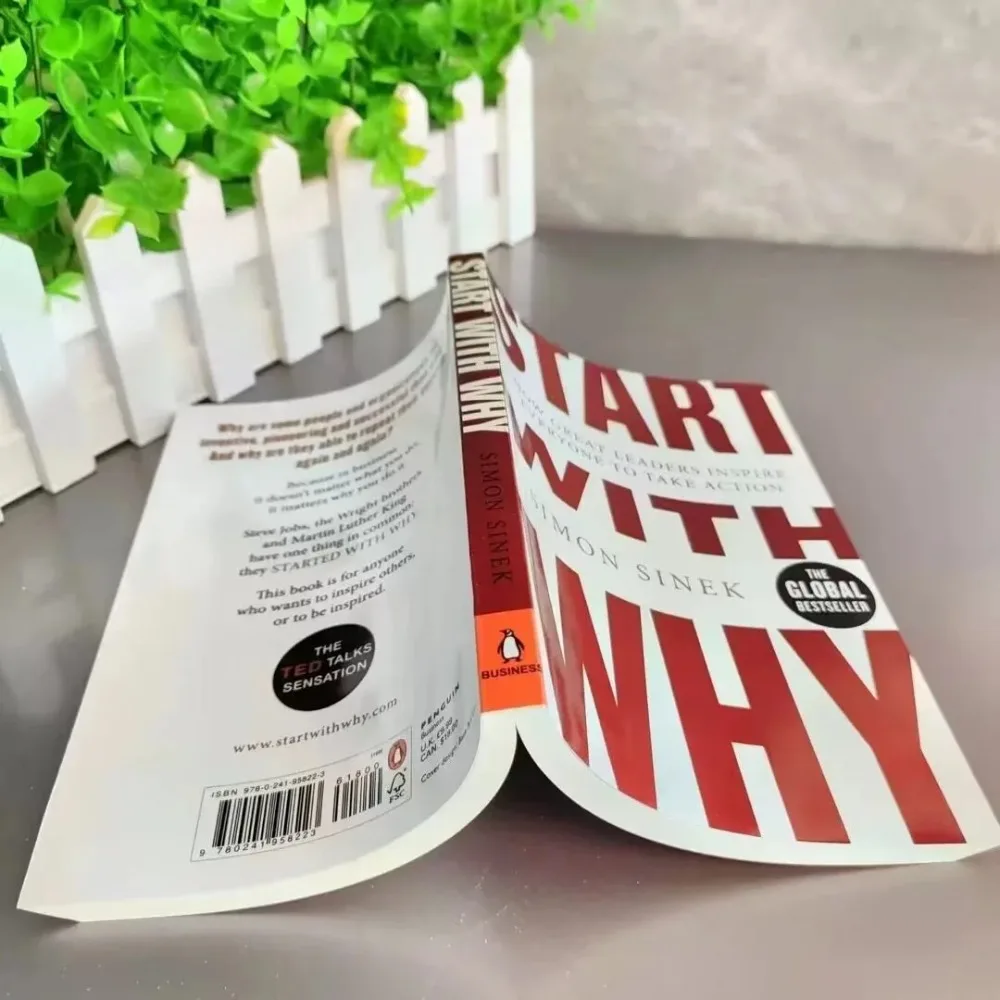 ابحث عن لماذا والبدء مع Why من Simon Sinek للإدارة التحفيزية والقيادة والأعمال التجارية والروايات الإنجليزية وغلاف عادي #6