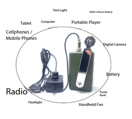 Portable Hand Crank Generator 30W Small Dynamo Outdoor Manual Emergency Phone Charger With DC Voltage Regulator