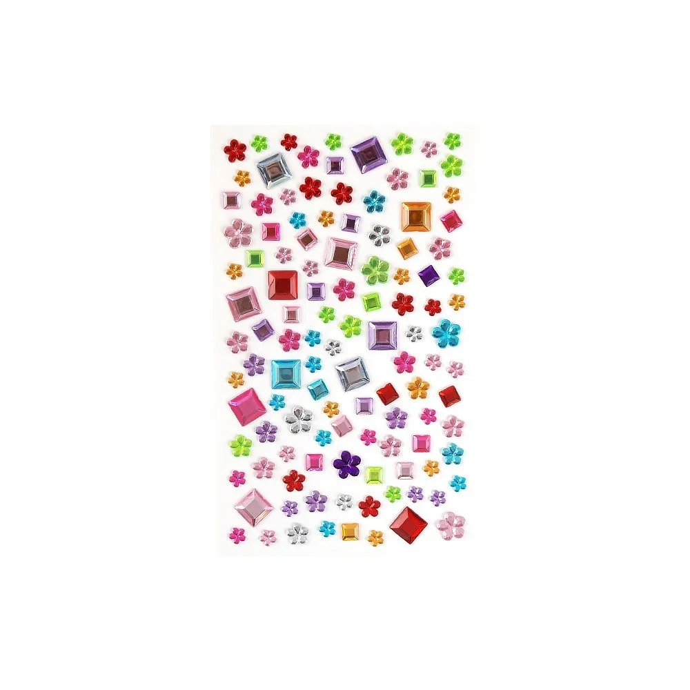 12 Sheets with Adhesive Backing Bedazzling Sticker Random Color Y2K Face Eye Jewels Sticker Sparkling Acrylic