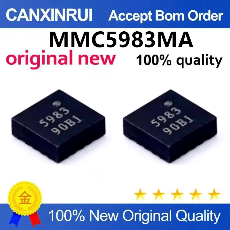 （5pcs-100pcs)Brand new original MMC5983MA silk screen 5983 patch LGA-16 magnetic sensor chip