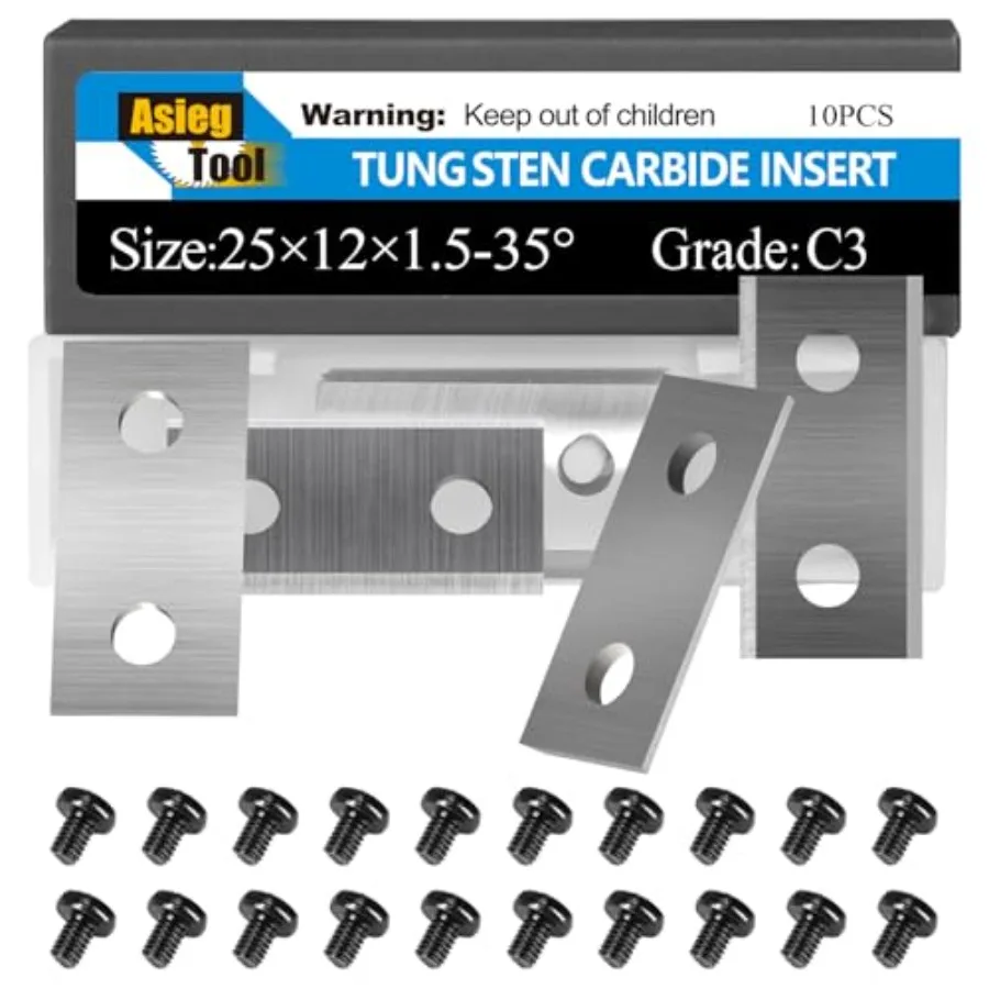 

25x12x1.5mm-35° Rectangle Reversable Carbide Cutters Inserts Knives Blades for Router Cutters Grooving Cutterheads Rebating Mou