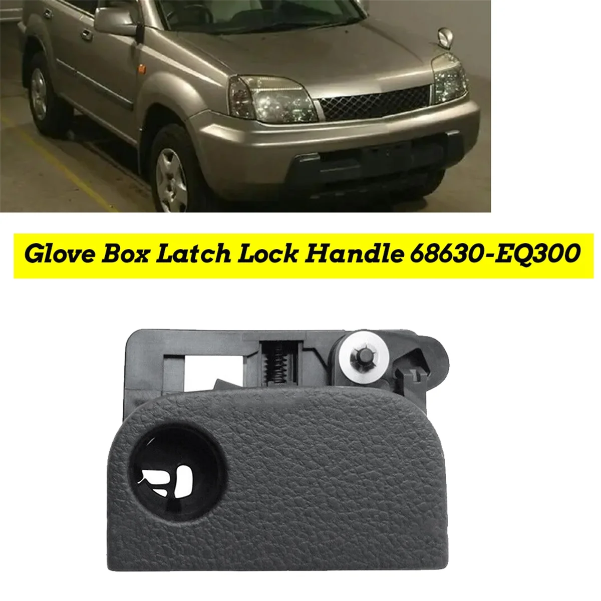 Car Glove Box Latch Lock Handle 68630-EQ300 for Nissan X-Trail T30 2001-2006 Glove Box Lock Lid Assembly 68630EQ300 image 2