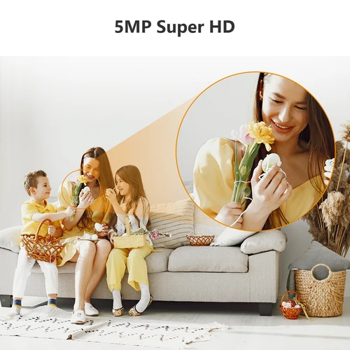 Imagen 2 del producto IMOU Rex 3D 5MP cámara de seguridad PTZ con Wifi para interiores detección de mascotas humanas seguimiento inteligente AI conversación bidireccional visión nocturna Monitor de bebé