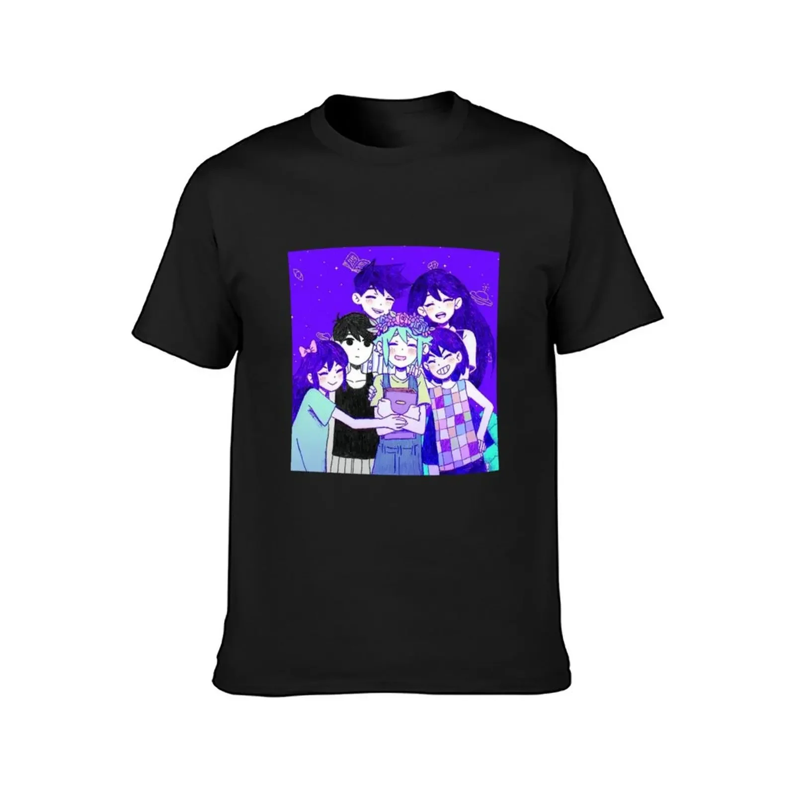 Omori Friends II T-Shirt sweat essential t shirt customizeds Men's cotton t-shirt