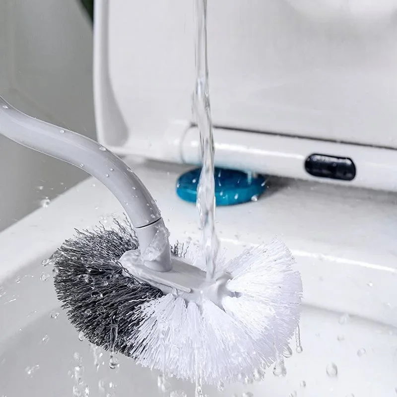 Plastic Toilet Brush Long Handle Soft Hair WC Cleaning Brush Squatting Pan Cleaner Household WC Gap Remover Bathroom Accessories