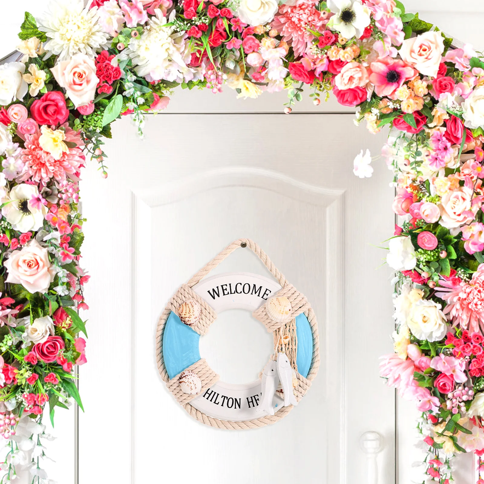 

1pcs Wooden Lifebuoy Vintage Nautical Decorative Life Ring Wall Hanging Home Hotel Bar Decoration Eco Friendly Long Service