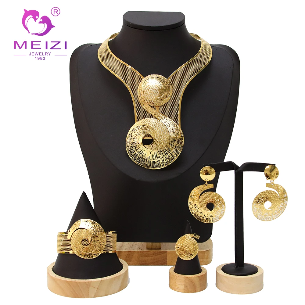 

Fine Jewelry for Woman Jewellery Set for Women 22k Real Gold Jewelry Dubai Original Bijouterie Two Pieces Luxury Women Sets