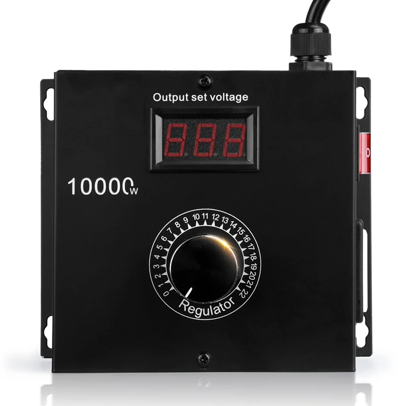 10000W AC Variable Speed Controller 120V-220V 15A, Fan Speed Controlle Motor Speed Controller For Electric Motor EU Plug