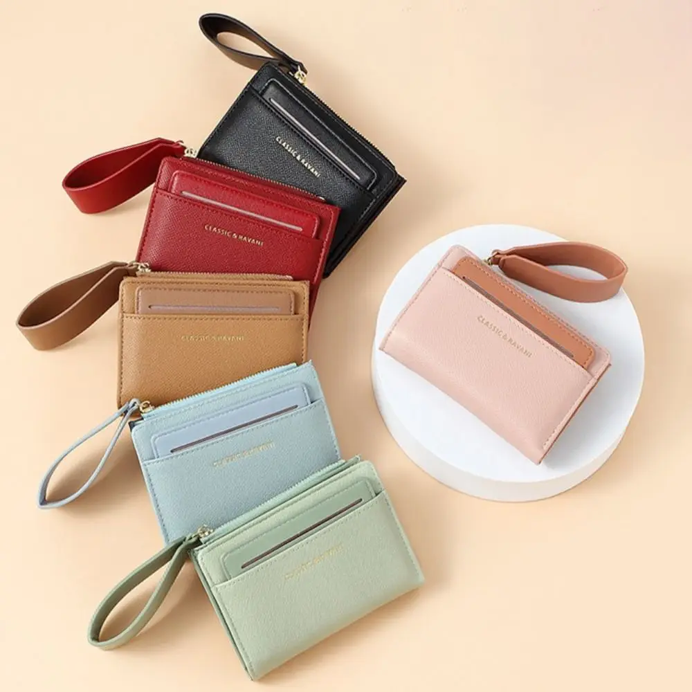 جديد المحمولة المرأة المحفظة بو الجلود متعددة الأغراض محفظة نسائية للعملات المعدنية سستة تخزين بلون حامل بطاقة محفظة للعملة المعدنية