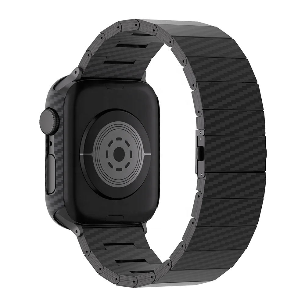 

For Keepwin Luxury Digital Carbon Fiber Watch Band Strap Custom Travel Print Breathable Thin Case for Apple iWatch Ultra 1&2