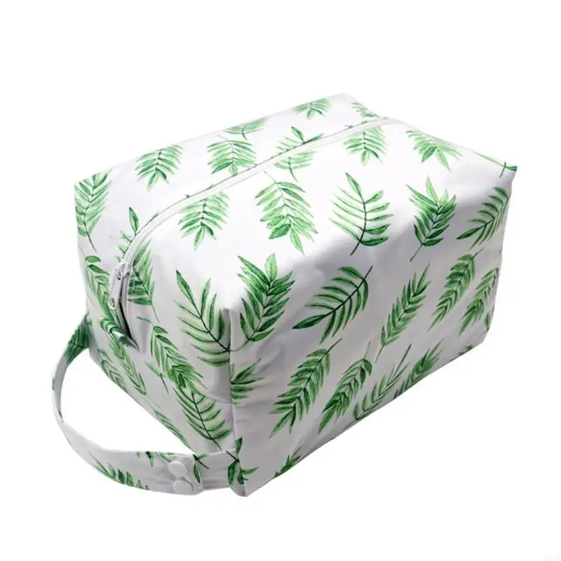 581F أكياس حفاضات قماشية قابلة لإعادة الاستخدام للرطب والجاف، كبيرة الحجم معلقة بأزرار لعربة الأطفال