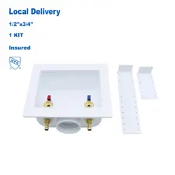 KING SMART Washing Machine Outlet Box CUPC NSF Lead Free Certified; 1/2
