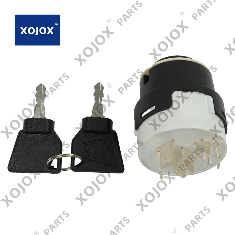 

xojox ZTUOAUMA 9-Pin Ignition Switch 85804674 701/80184 for JCB Backhoe Loader 3CX 4CX 5CX 214 215 Ford 555E 575E 655E 675E