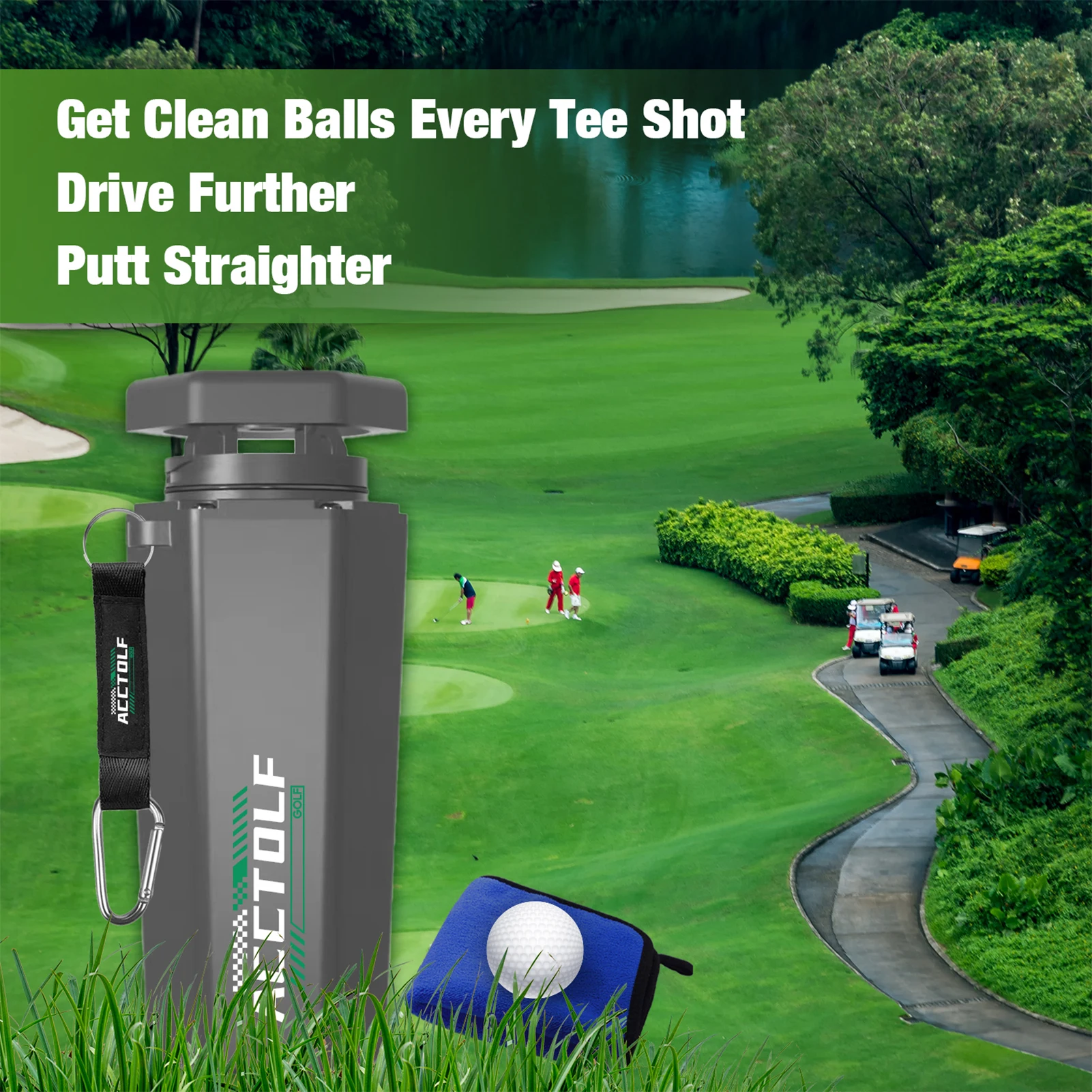 

Universal Golfs Ball Washer Portable Multipurpose to Store for Golfs Bag or Golfs Ball Towel Golfs Accessories