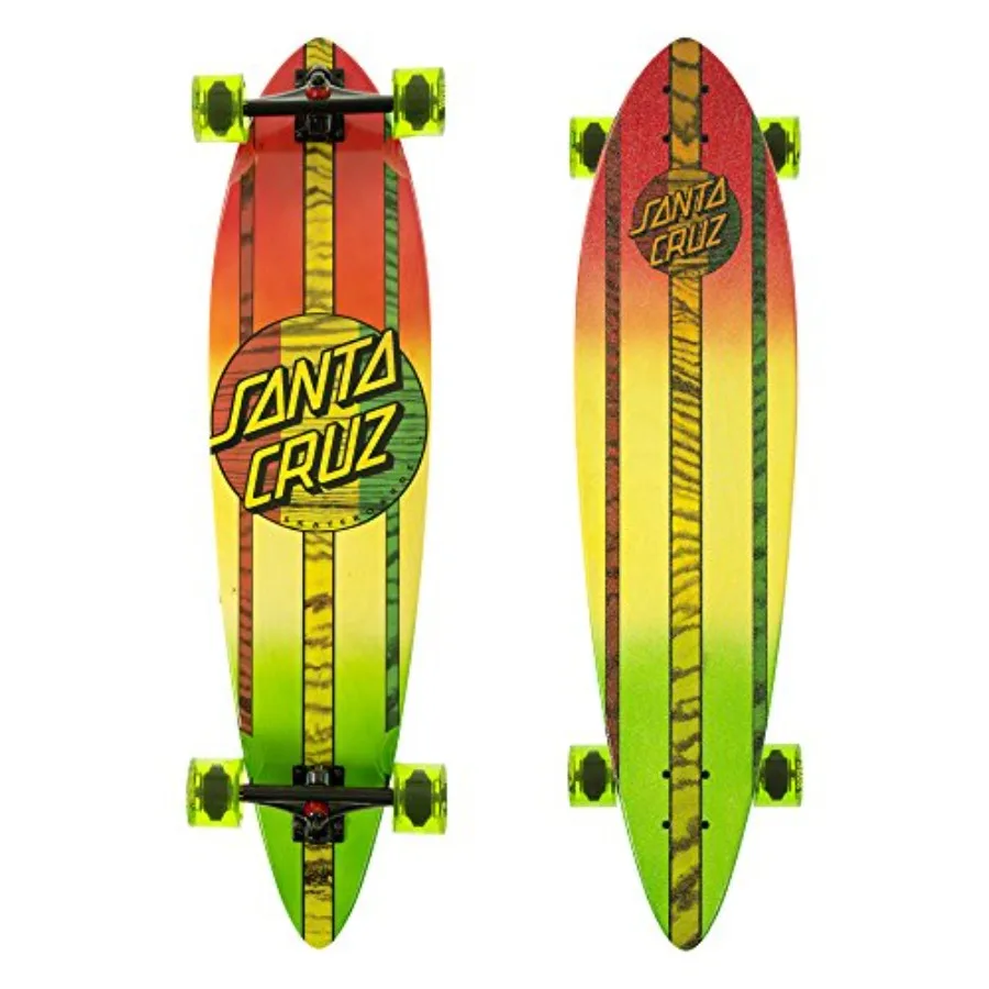 

Mahaka Rasta Fade Pintail Cruzer Complete Skateboard Assorted 39.0in L x 9.58in W Deck Material: Maple Wood Color: Assorted Sel